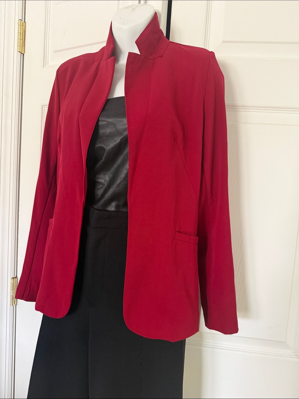 Love Culture Red Open-Front Blazer Jacket